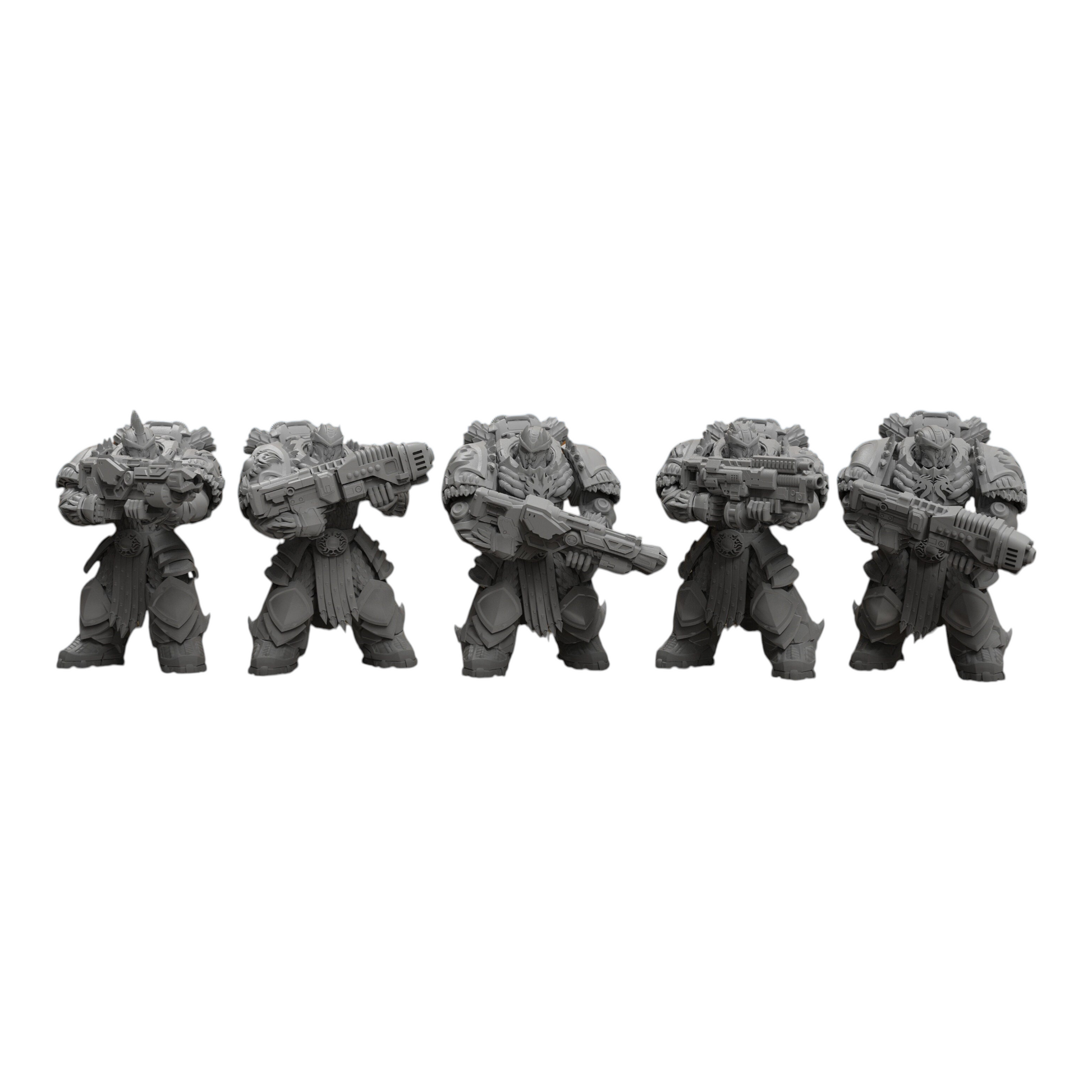 Dragon Aegis Rangers - Atlan Forge - Tabletop Wargaming Miniature Sci-Fi Chaos Daemon Proxy Modular