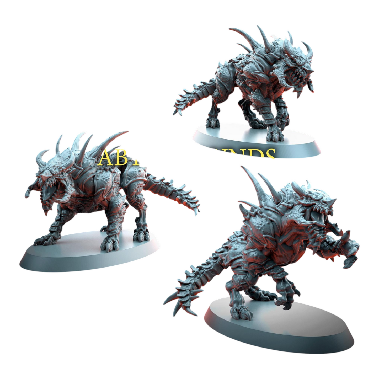 NEW! Abyss Hounds - Proxies / Daemons / Flesh - by TalesKeeper - Tabletop Wargaming Miniature Sci-Fi Fantasy Daemon Proxy 60x35mm Bases