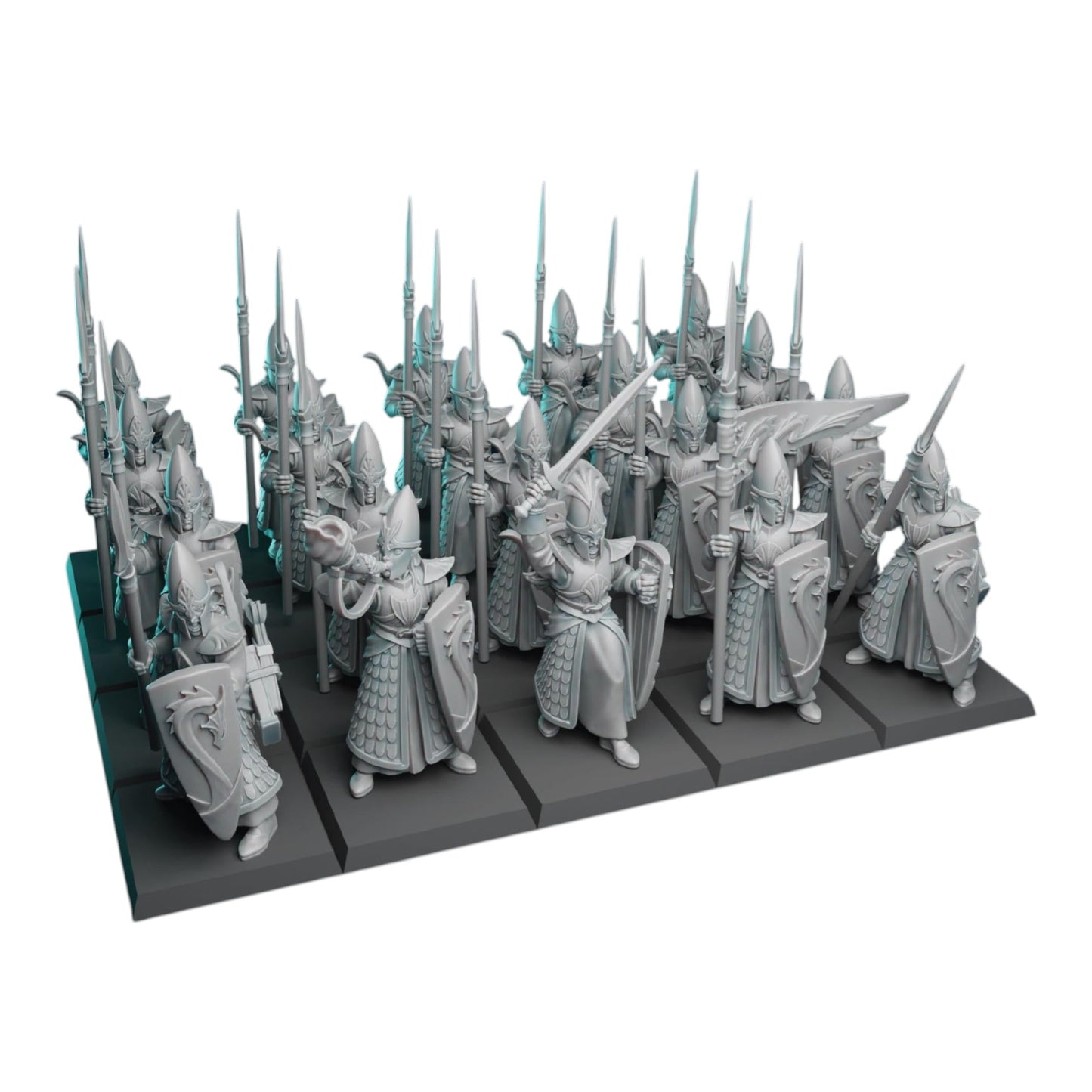 Ocean Guard (x12) | by Pink Dragon Miniatures | Fantasy Wargaming Proxy | Tabletop Games | Resin Miniatures