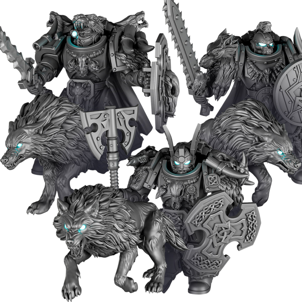 Howlington Pack Howling Pack - Customizable Miniatures with Various Weapons - CT ...