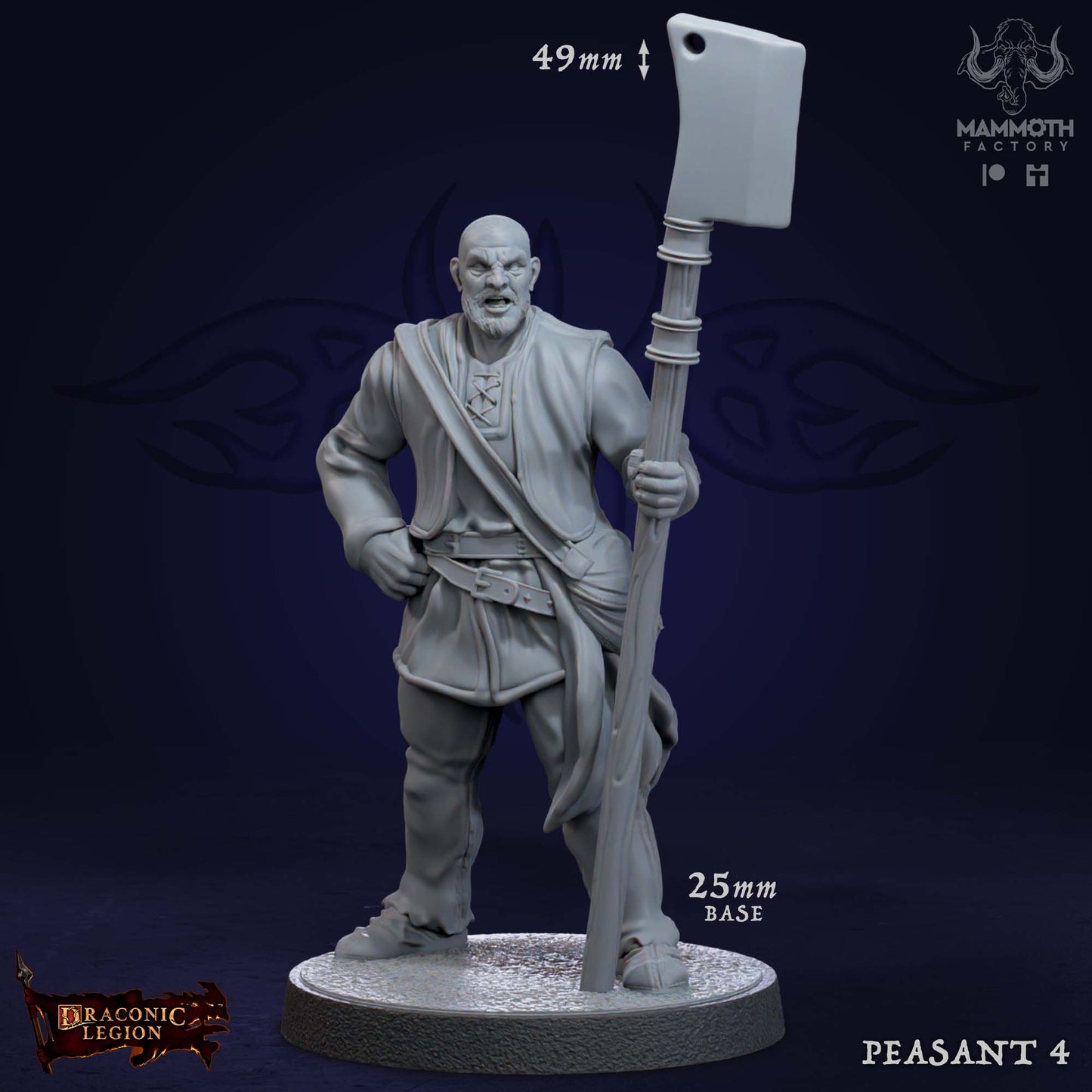 Peasants Warband | Draconic Legion | by Mammoth Factory | Dungeons and Dragons | Tabletop Games | Wargaming | Resin Miniature