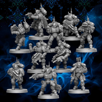 Space Vikings Stealth Squad - Cyberbrush 3D - Tabletop Wargaming Miniature Grim-Dark Sci-Fi Proxy