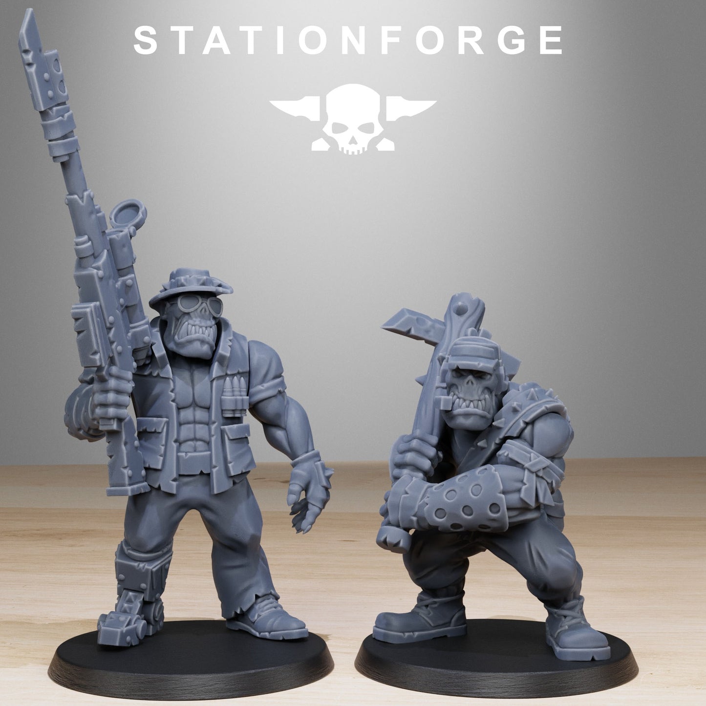 Orkaz Team Fighters | Stationforge | Tabletop Wargaming Miniature Grim Dark Sci-Fi Proxy