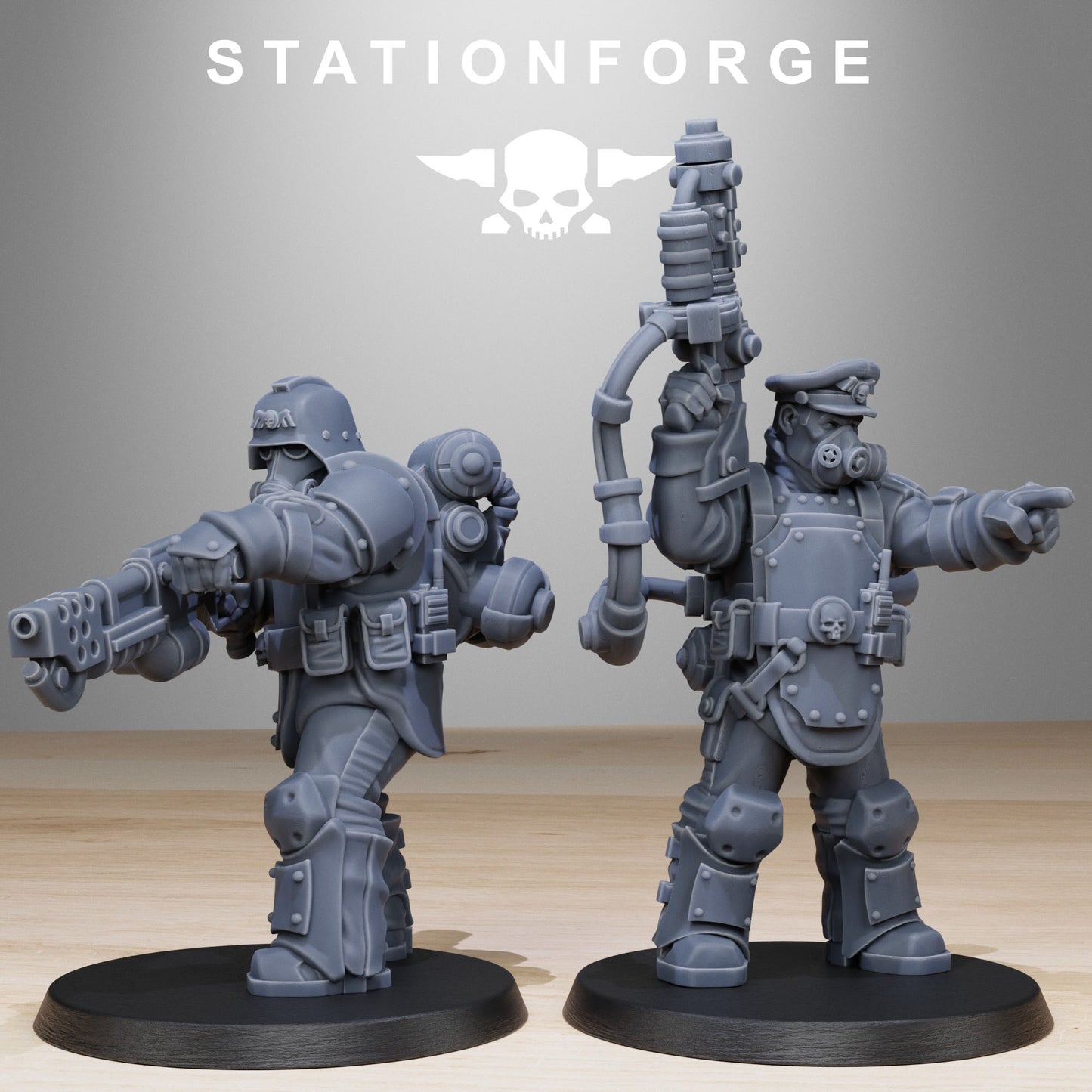 GrimGuard Armoured Squad | Stationforge | Tabletop Wargaming Miniature Grim Dark Sci-Fi Proxy