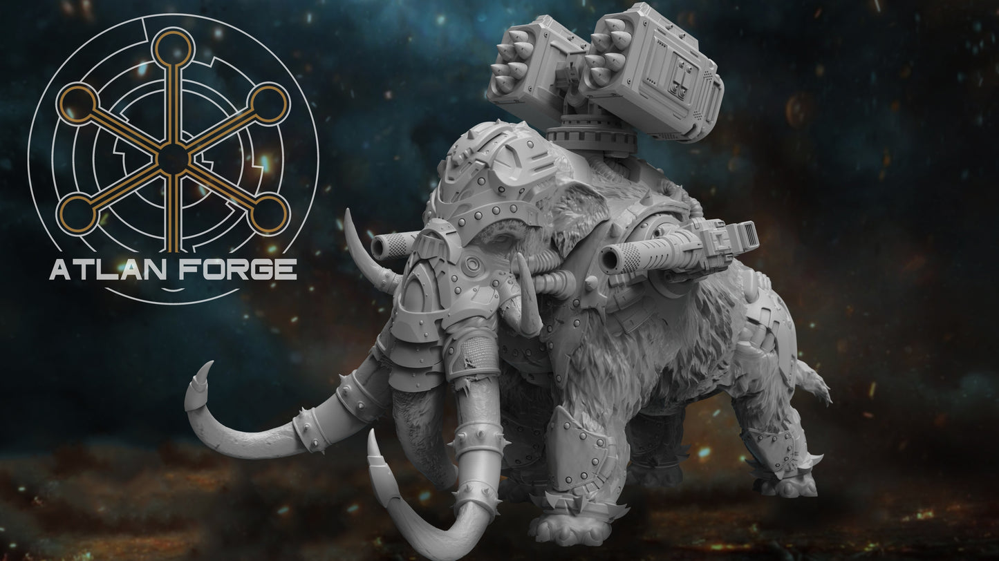 Cybernetic War Mammoth  - Atlan Forge - Tabletop Wargaming Miniature Sci-Fi/Chaos/Daemon/Proxy/Modular