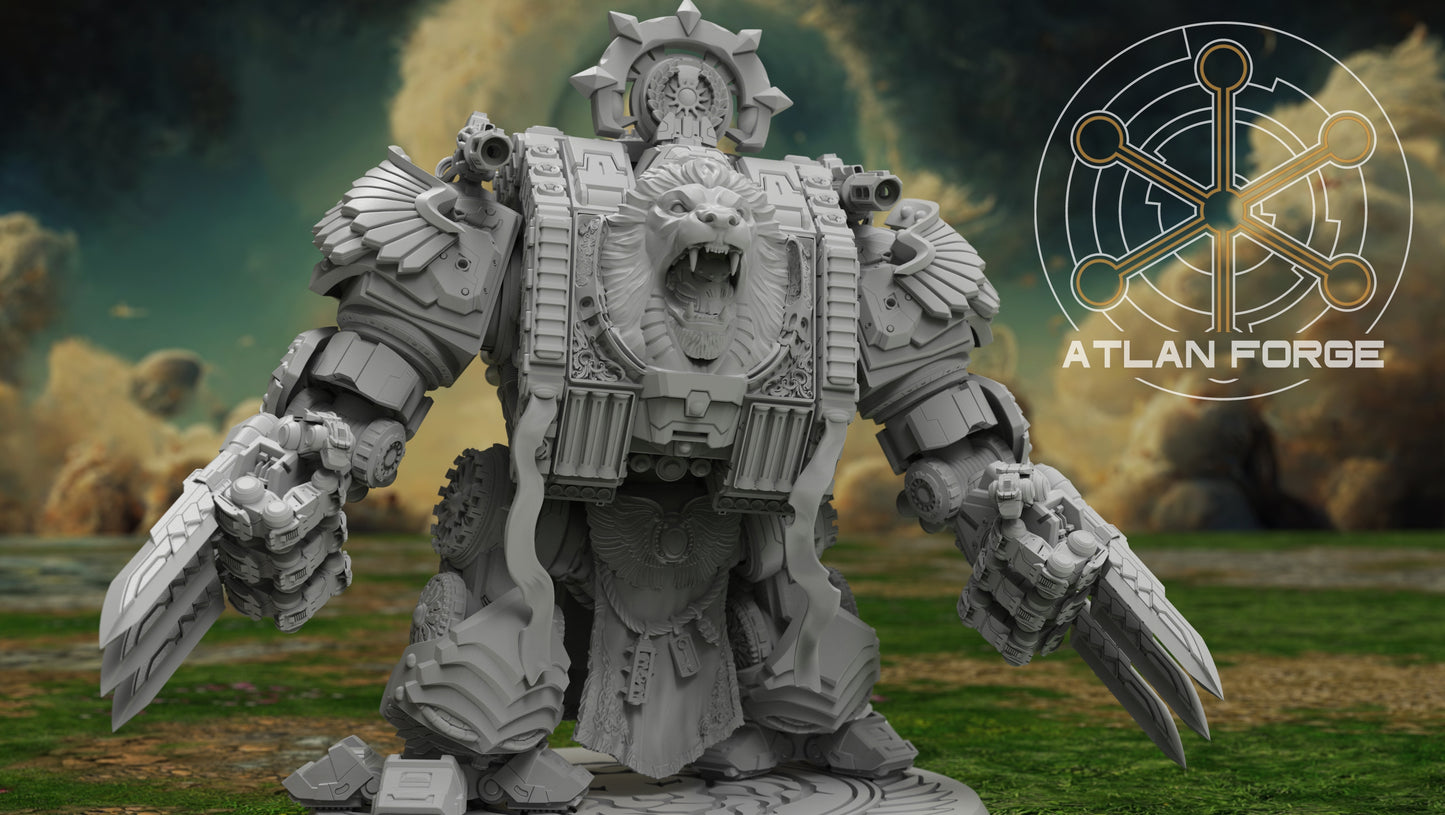 Angelic Lion Dreadnought - Atlan Forge - Tabletop Wargaming Miniature Sci-Fi/Proxy/Modular