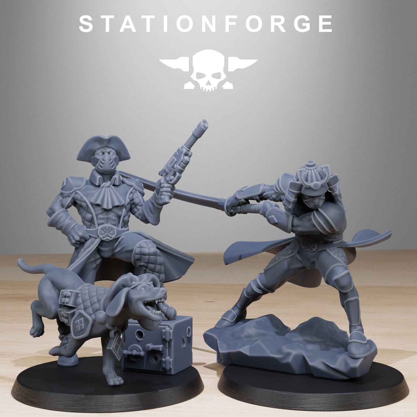 GrimCorp Jesters | Stationforge | Tabletop Wargaming Miniature Grim Dark Sci-Fi Proxy