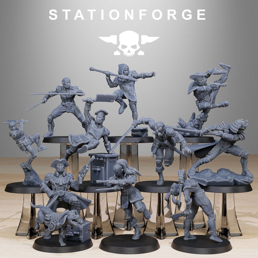 GrimCorp Jesters | Stationforge | Tabletop Wargaming Miniature Grim Dark Sci-Fi Proxy