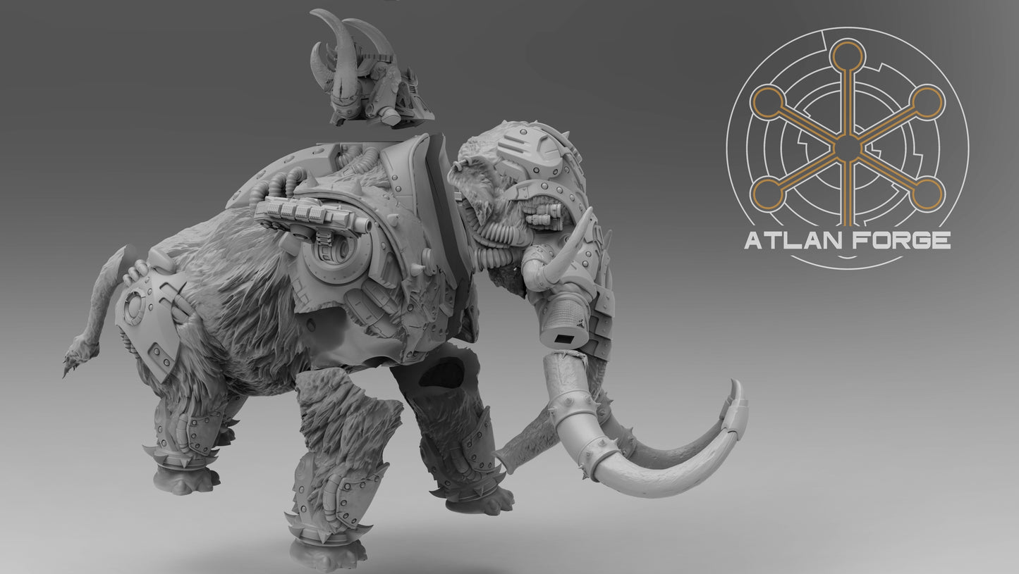 Cybernetic War Mammoth  - Atlan Forge - Tabletop Wargaming Miniature Sci-Fi/Chaos/Daemon/Proxy/Modular