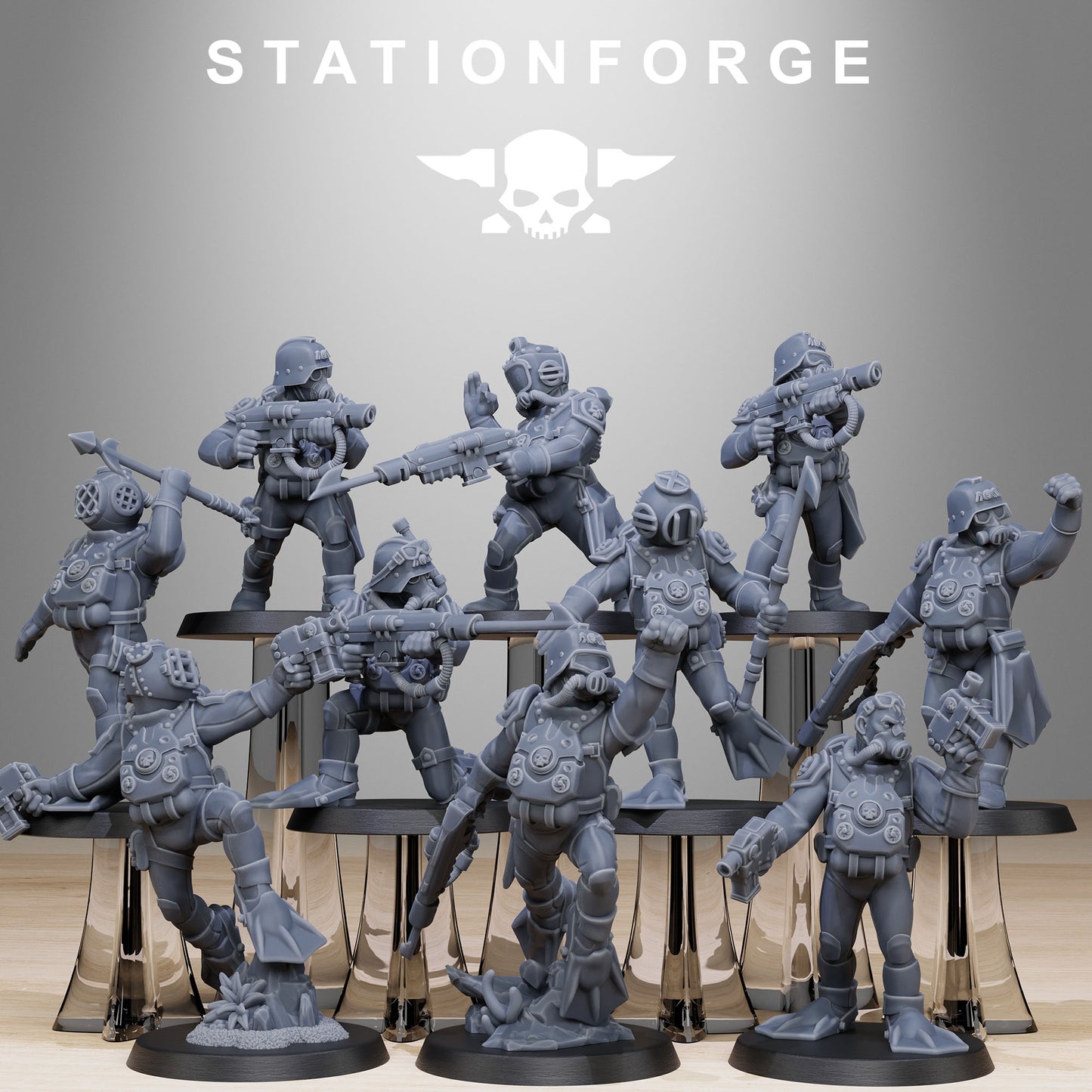 GrimGuard Divers | Stationforge | Tabletop Wargaming Miniature Grim Dark Sci-Fi Proxy