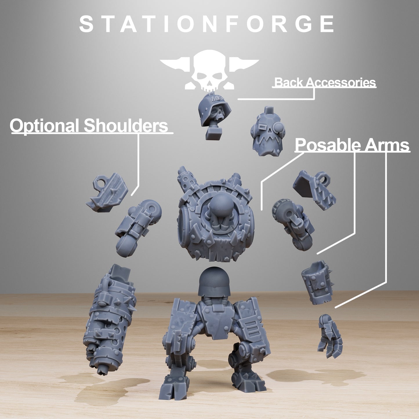 Orkaz Bots Infantry | Stationforge | Tabletop Wargaming Miniature Grim Dark Sci-Fi Proxy