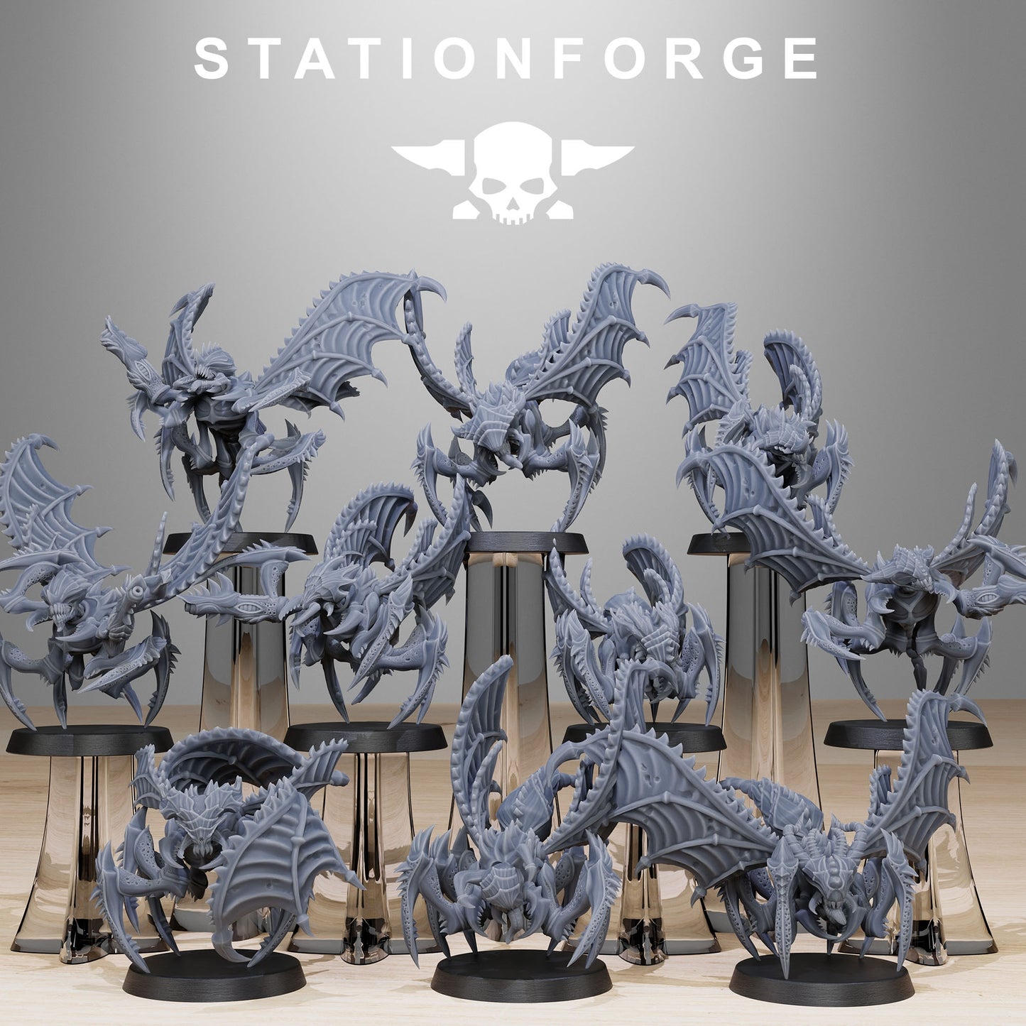 Xenarid Flying Crawlers | Stationforge | Tabletop Wargaming Miniature Grim Dark Sci-Fi Proxy