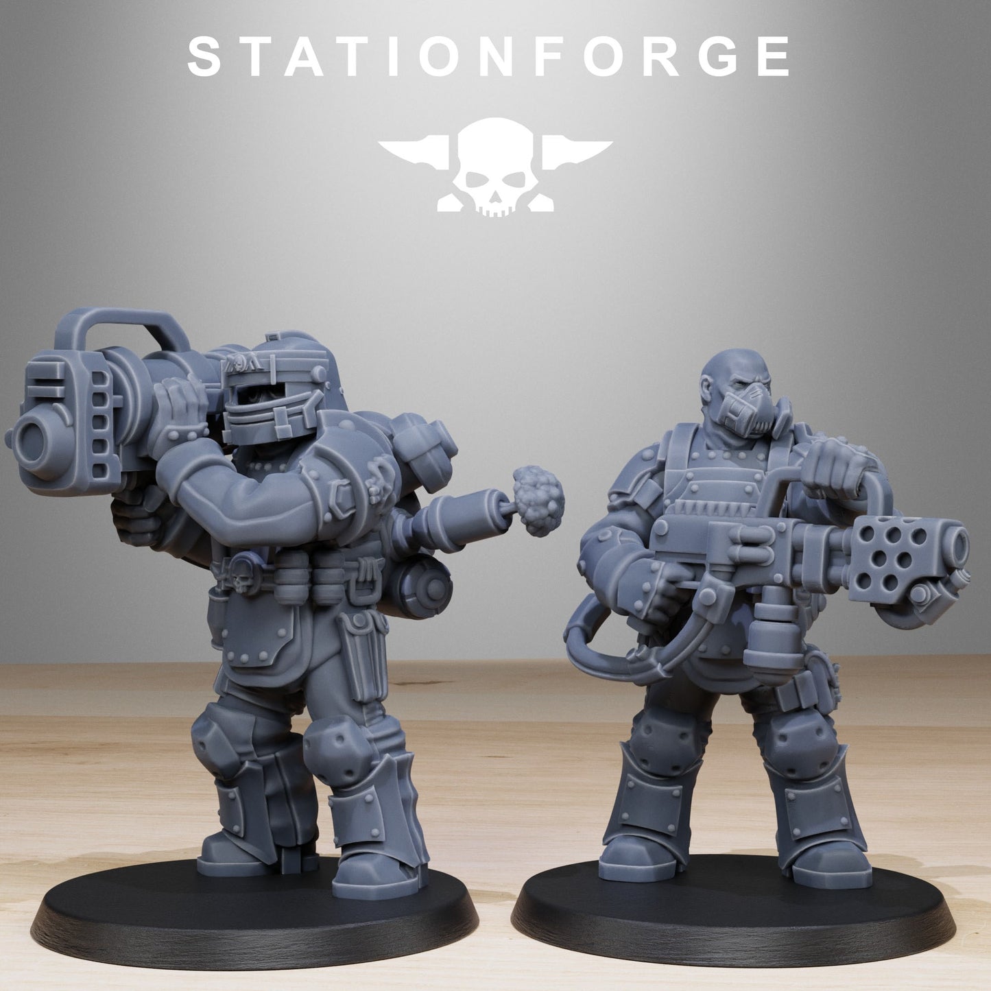 GrimGuard Armoured Squad | Stationforge | Tabletop Wargaming Miniature Grim Dark Sci-Fi Proxy