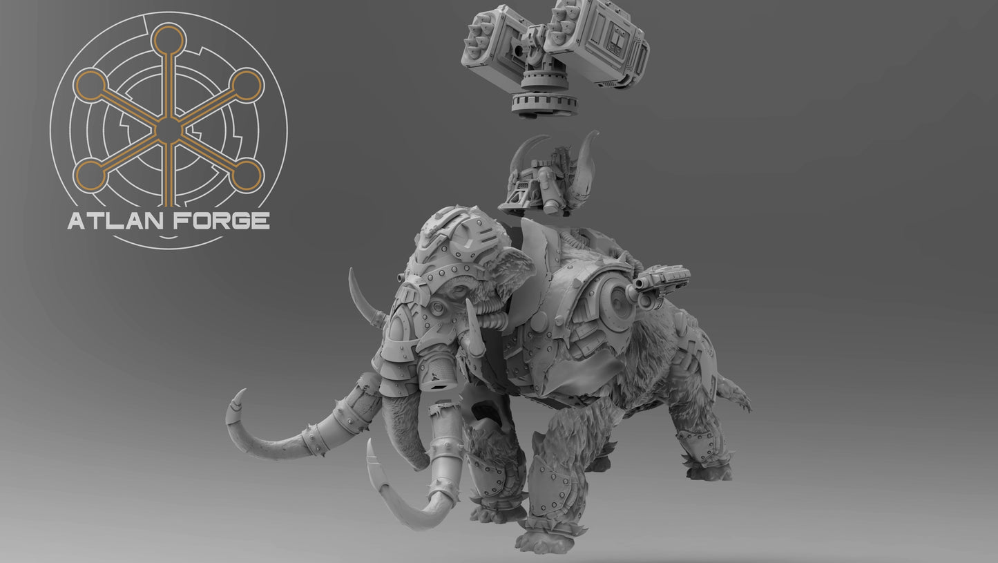 Cybernetic War Mammoth  - Atlan Forge - Tabletop Wargaming Miniature Sci-Fi/Chaos/Daemon/Proxy/Modular