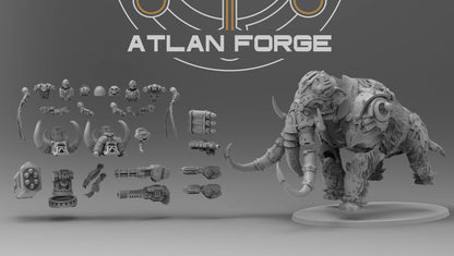 Cybernetic War Mammoth  - Atlan Forge - Tabletop Wargaming Miniature Sci-Fi/Chaos/Daemon/Proxy/Modular