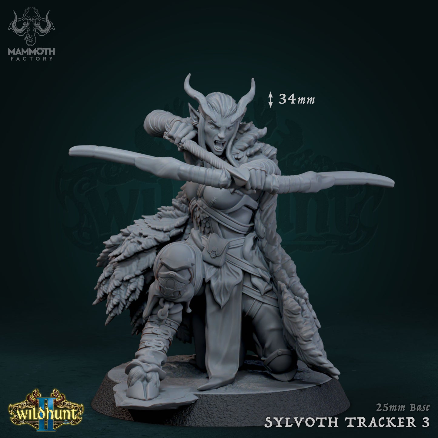 Sylvoth Trackers Warband | Wild Hunt II | by Mammoth Factory | Dungeons and Dragons | Tabletop Games | Wargaming | Resin Miniature