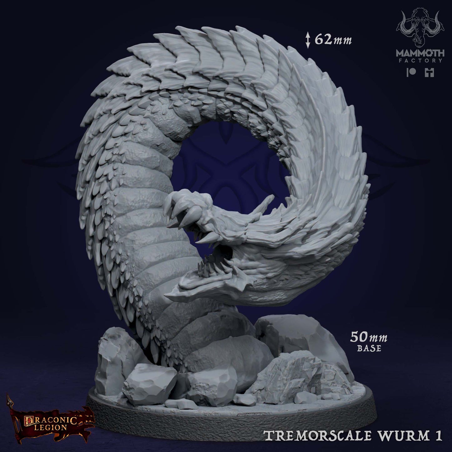 Tremorscale Wurms Warband | Draconic Legion | by Mammoth Factory | Dungeons and Dragons | Tabletop Games | Wargaming | Resin Miniature