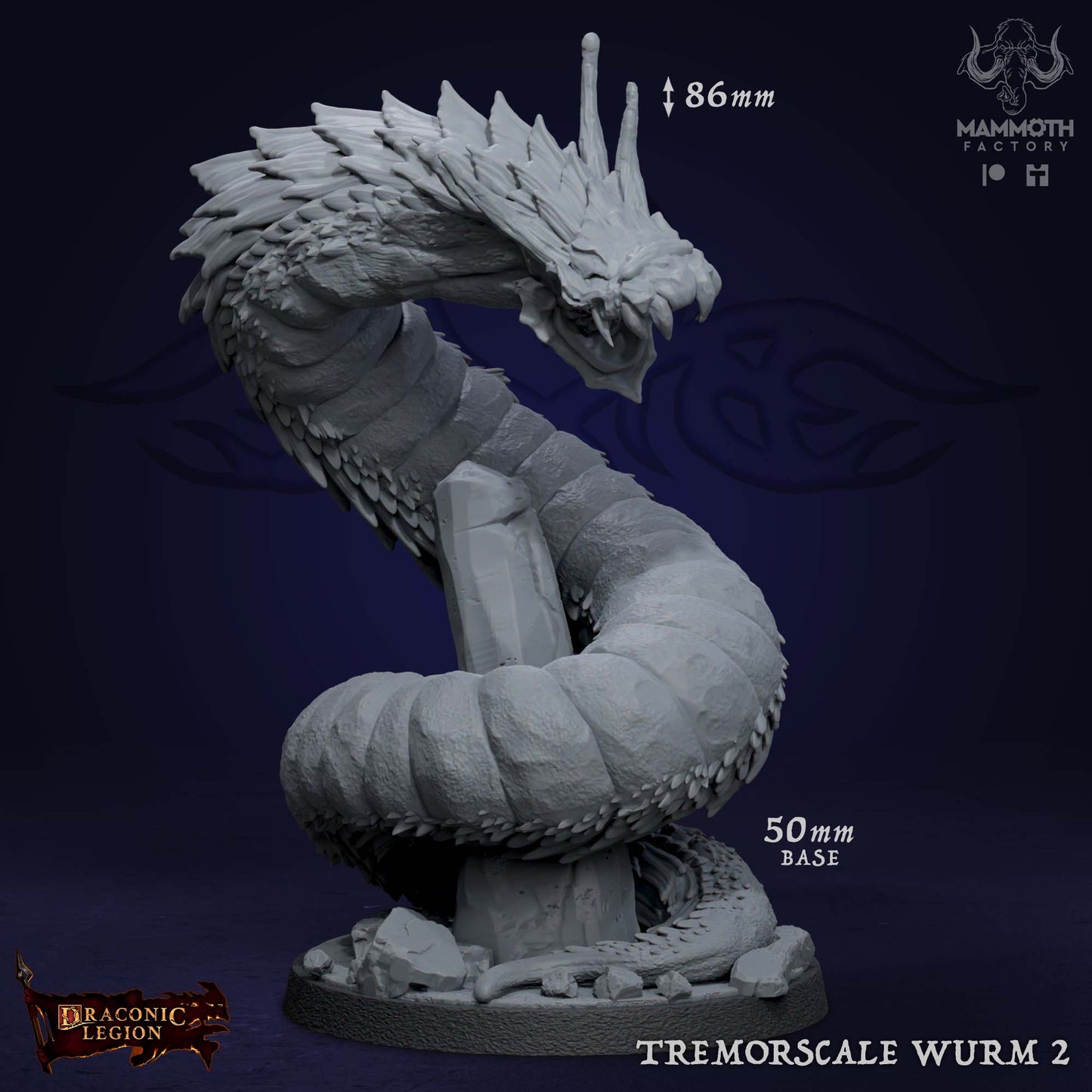 Tremorscale Wurms Warband | Draconic Legion | by Mammoth Factory | Dungeons and Dragons | Tabletop Games | Wargaming | Resin Miniature